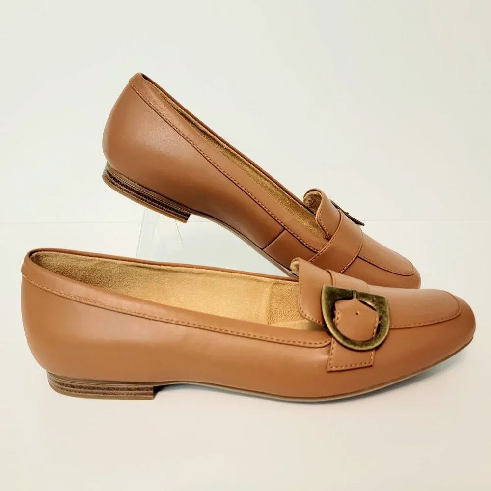 Naturalizer Size 10 M Kayden Moc Slip-On Flat Loafer English Tea Tan NWOB $89 - Picture 4 of 10